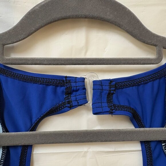 Inches Off One Piece Swimsuit Plus 16 Blue Racer Back Tummy Control Slimming - Picture 5 of 12